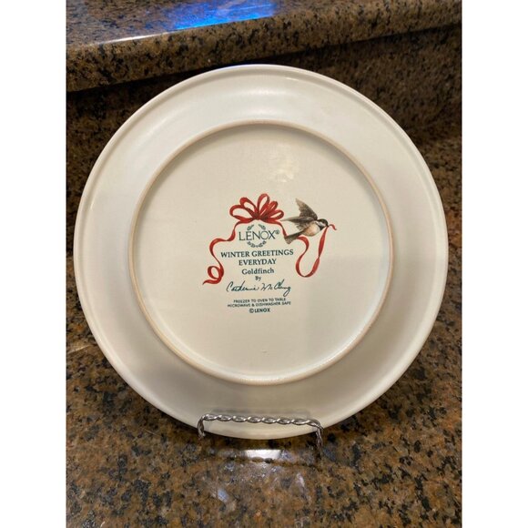 Vintage Lenox Winter Greeting Christimas Holiday Everyday Plate & 3 Bowls - Picture 3 of 12